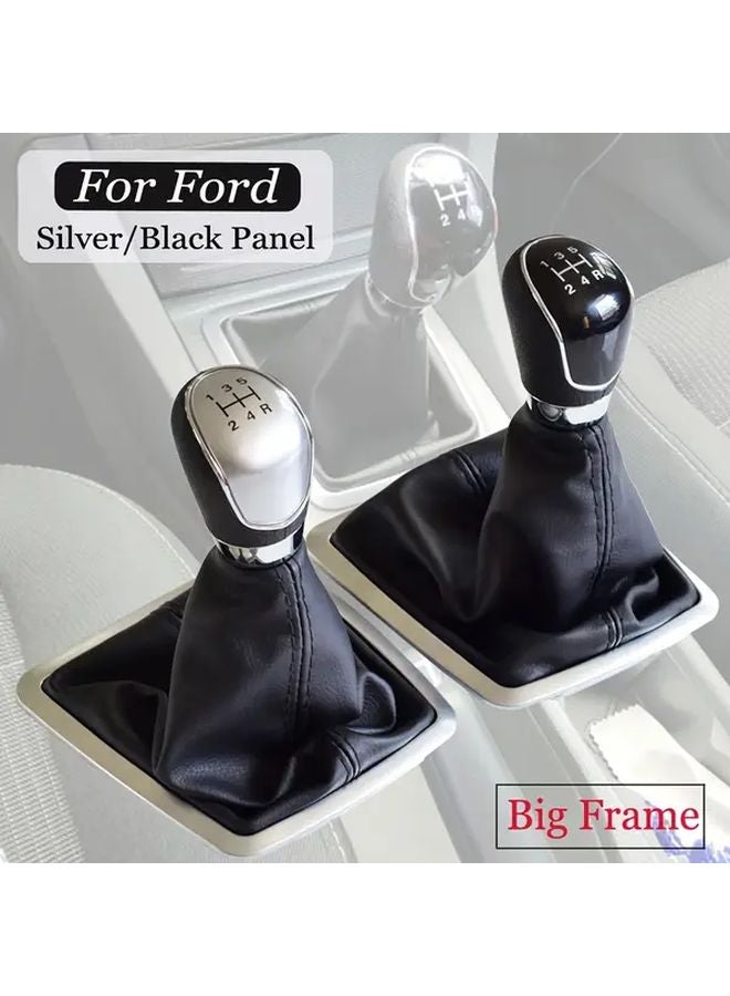 Ford Focus MK2 MK3 MK4 MK7 6 Speed Black Faux Leather Gearshift Knob Cover Easy Installation - Image 3